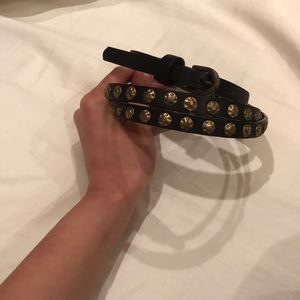 Slim Studded Black Belt